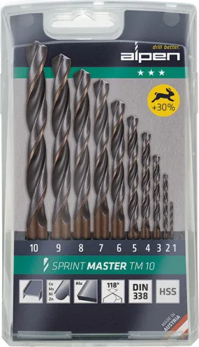 Alpen Sprint Master Tm10 10-Pcs 1 -10 X 1Mm Set