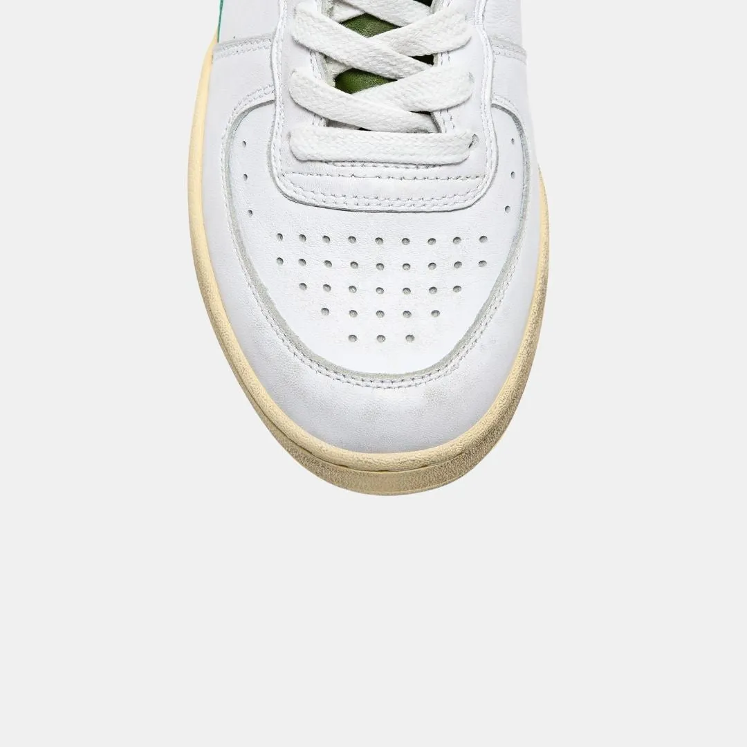 Diadora Mi Basket Low Used White Pesto