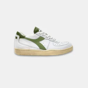 Diadora Mi Basket Low Used White Pesto