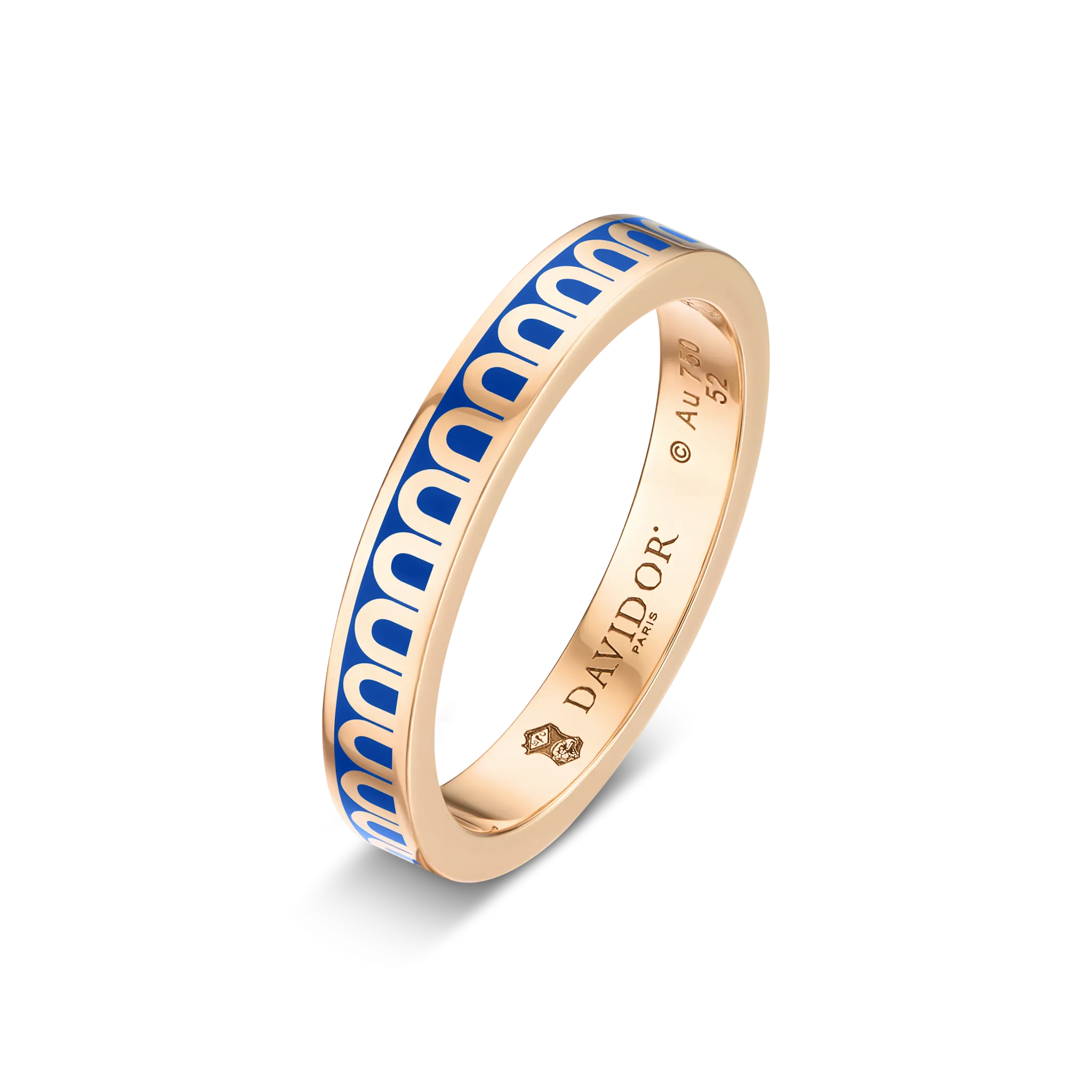 L'Arc de DAVIDOR Ring PM, 18k Rose Gold with Riviera Lacquered Ceramic