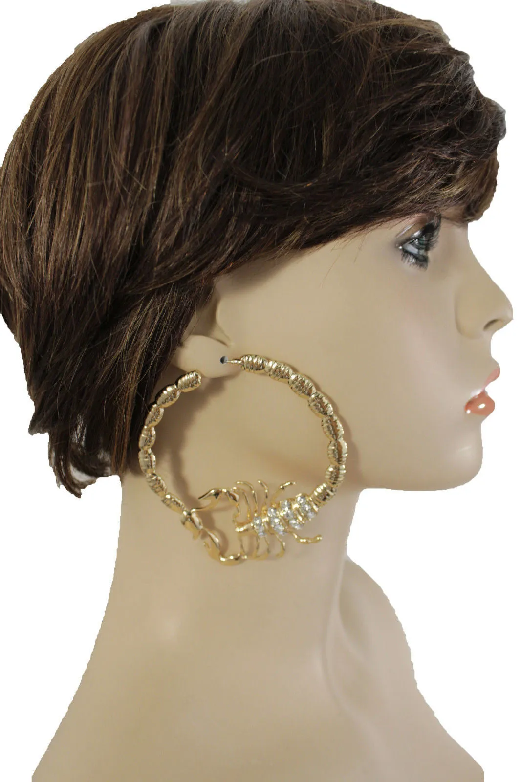 Large Scorpion Hoop Earrings