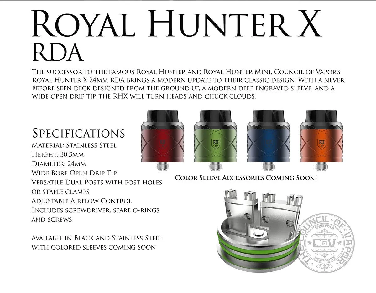 Royal Hunter X by Council of Vapor RDA