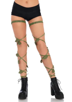 Vine Leg Wraps in Green