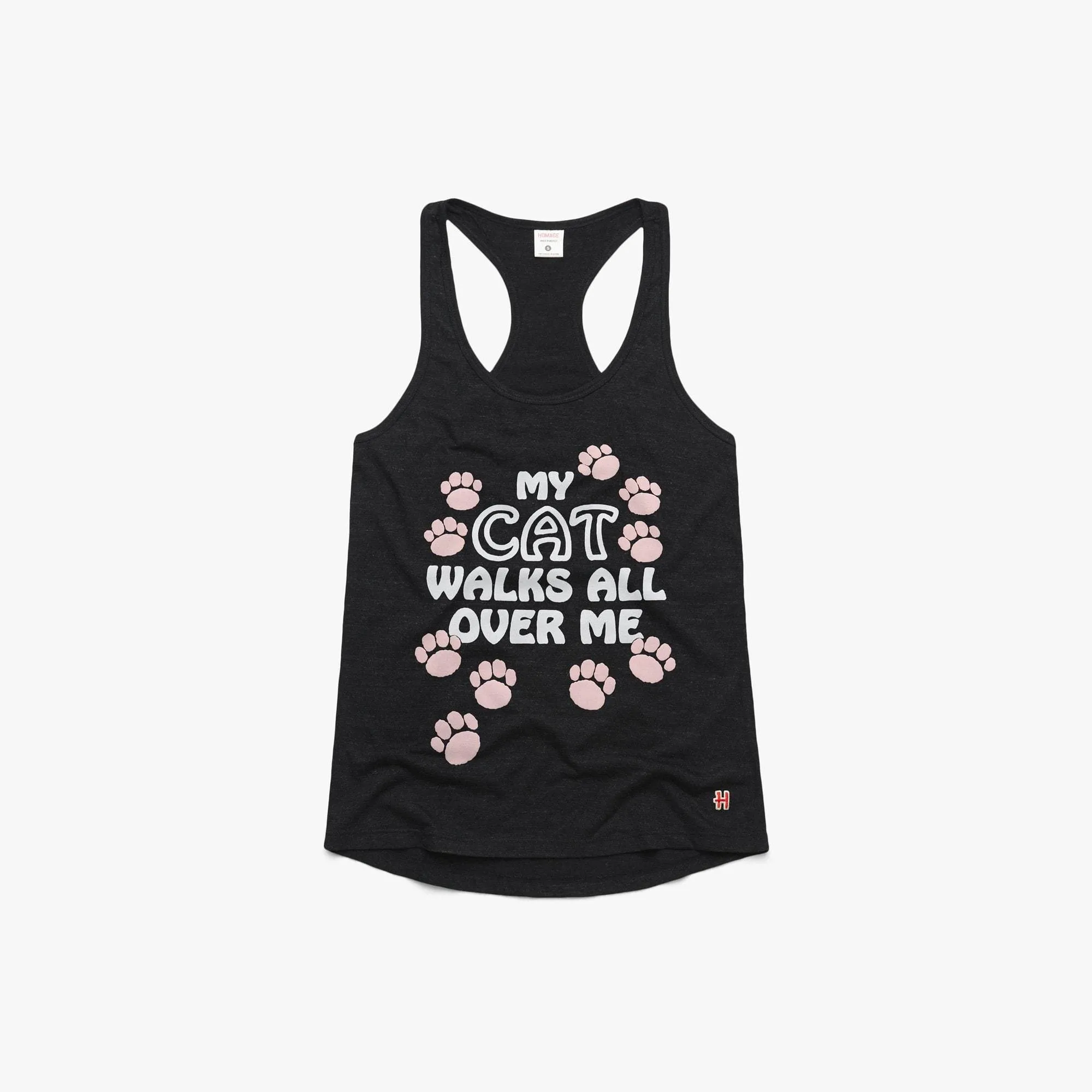 Women's My Cat Walks All Over Me Racerback