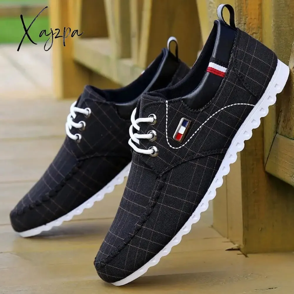 Xajzpa - Fashion Men Shoes Men Casual Shoes Spring Hot Sale Sweat-Absorbant Breathable Casual Sneakers Walking Canvas Men Driving Shoes