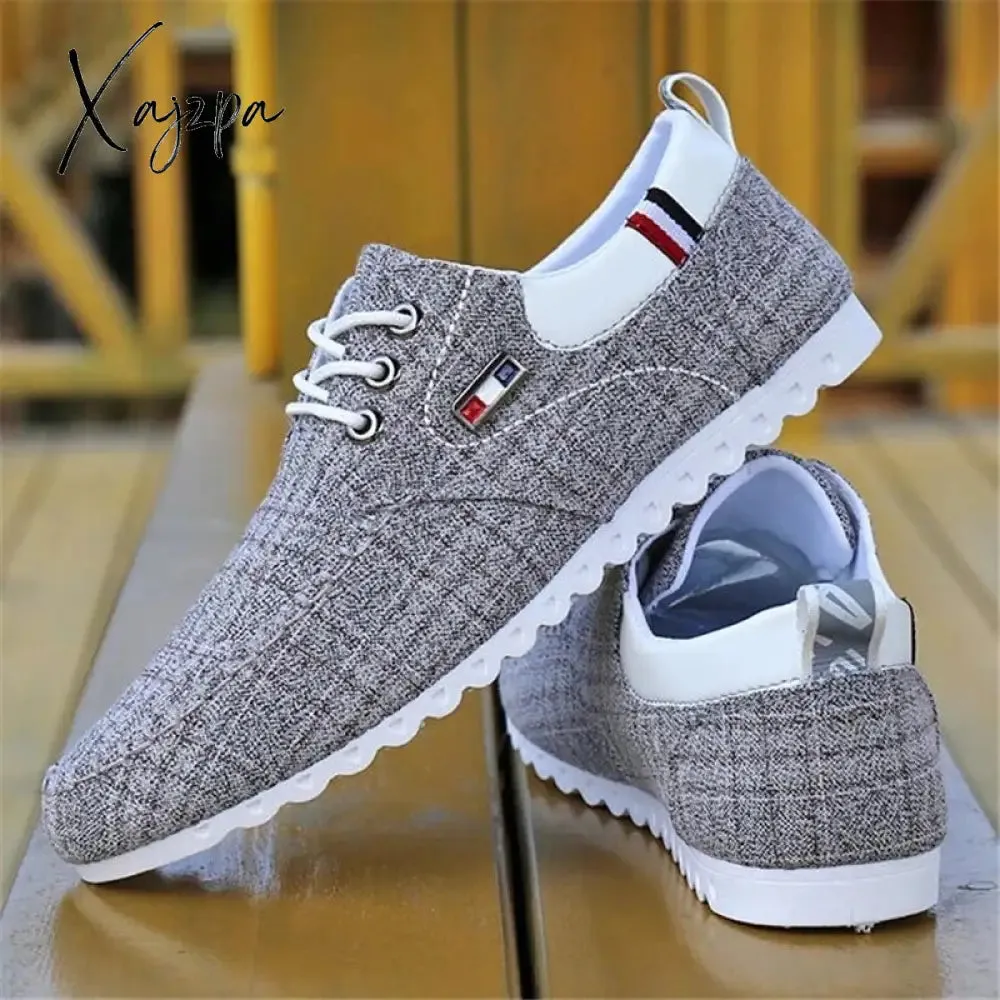 Xajzpa - Fashion Men Shoes Men Casual Shoes Spring Hot Sale Sweat-Absorbant Breathable Casual Sneakers Walking Canvas Men Driving Shoes