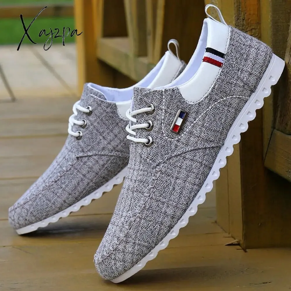 Xajzpa - Fashion Men Shoes Men Casual Shoes Spring Hot Sale Sweat-Absorbant Breathable Casual Sneakers Walking Canvas Men Driving Shoes