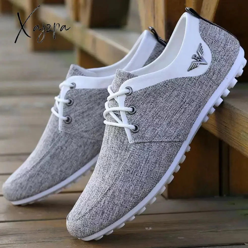 Xajzpa - Fashion Men Shoes Men Casual Shoes Spring Hot Sale Sweat-Absorbant Breathable Casual Sneakers Walking Canvas Men Driving Shoes